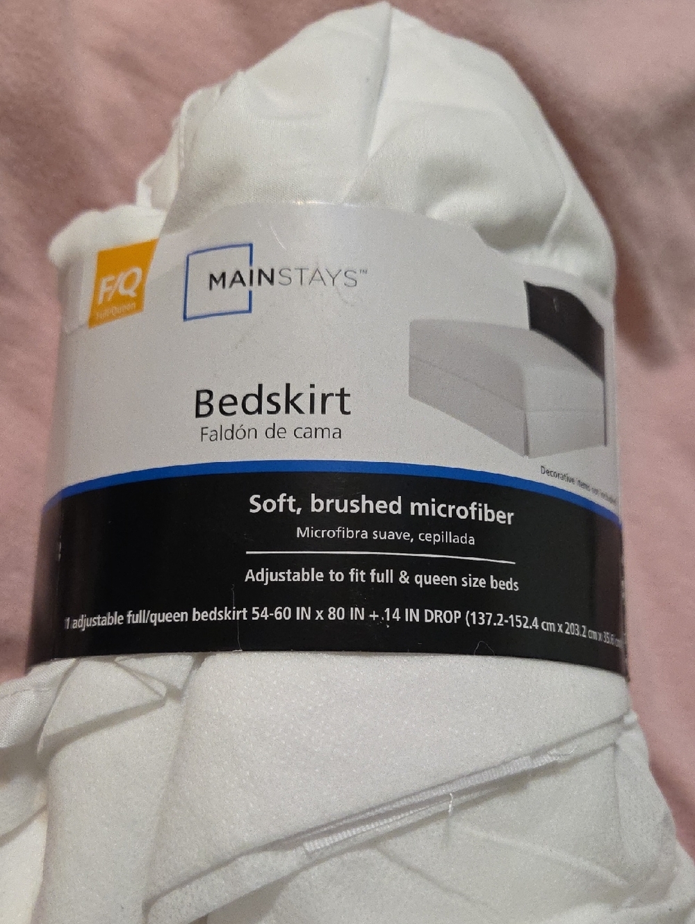 Mainstays bed skirt F/Q NWT